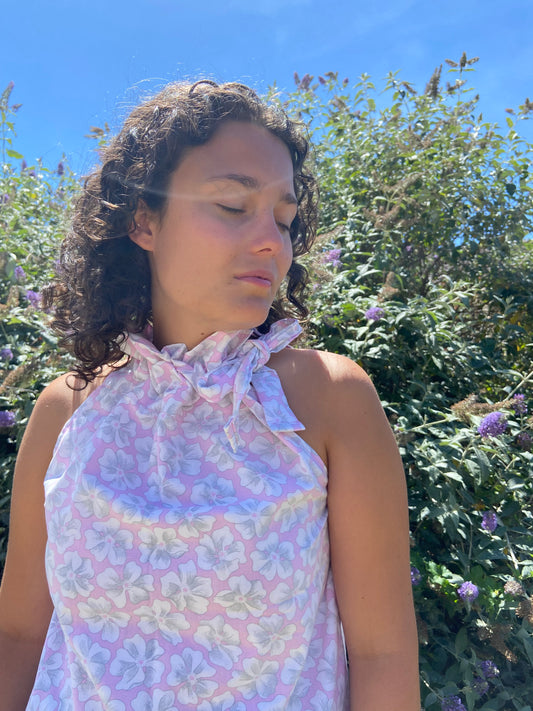 Top Gisèle à fleurs