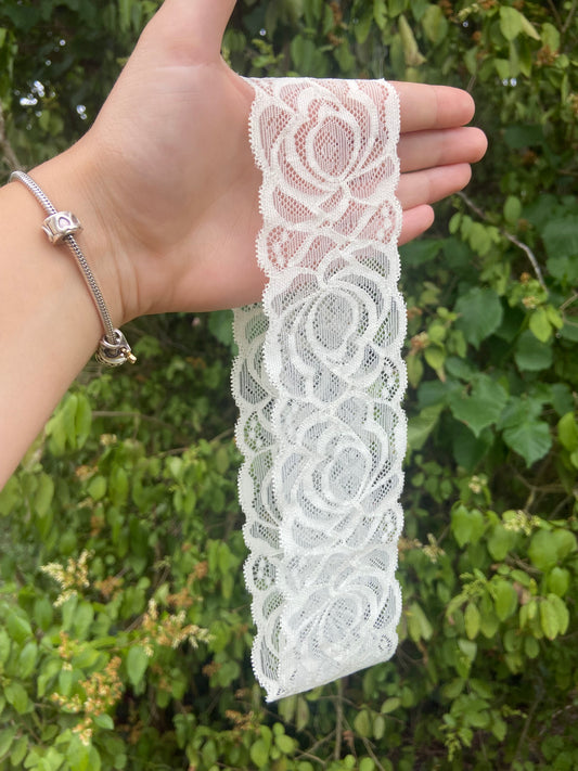 Bandeau en dentelle crème