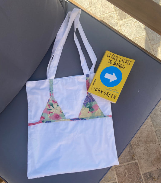 Bikini tote bag fleuri