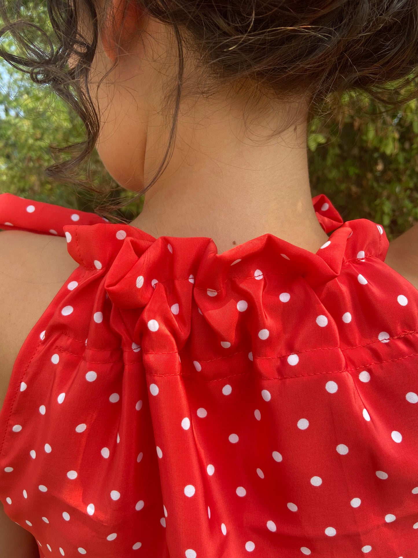 Top Gisèle à pois rouge