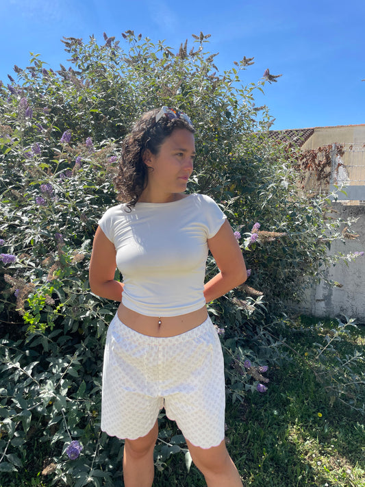 Short à fleurs
