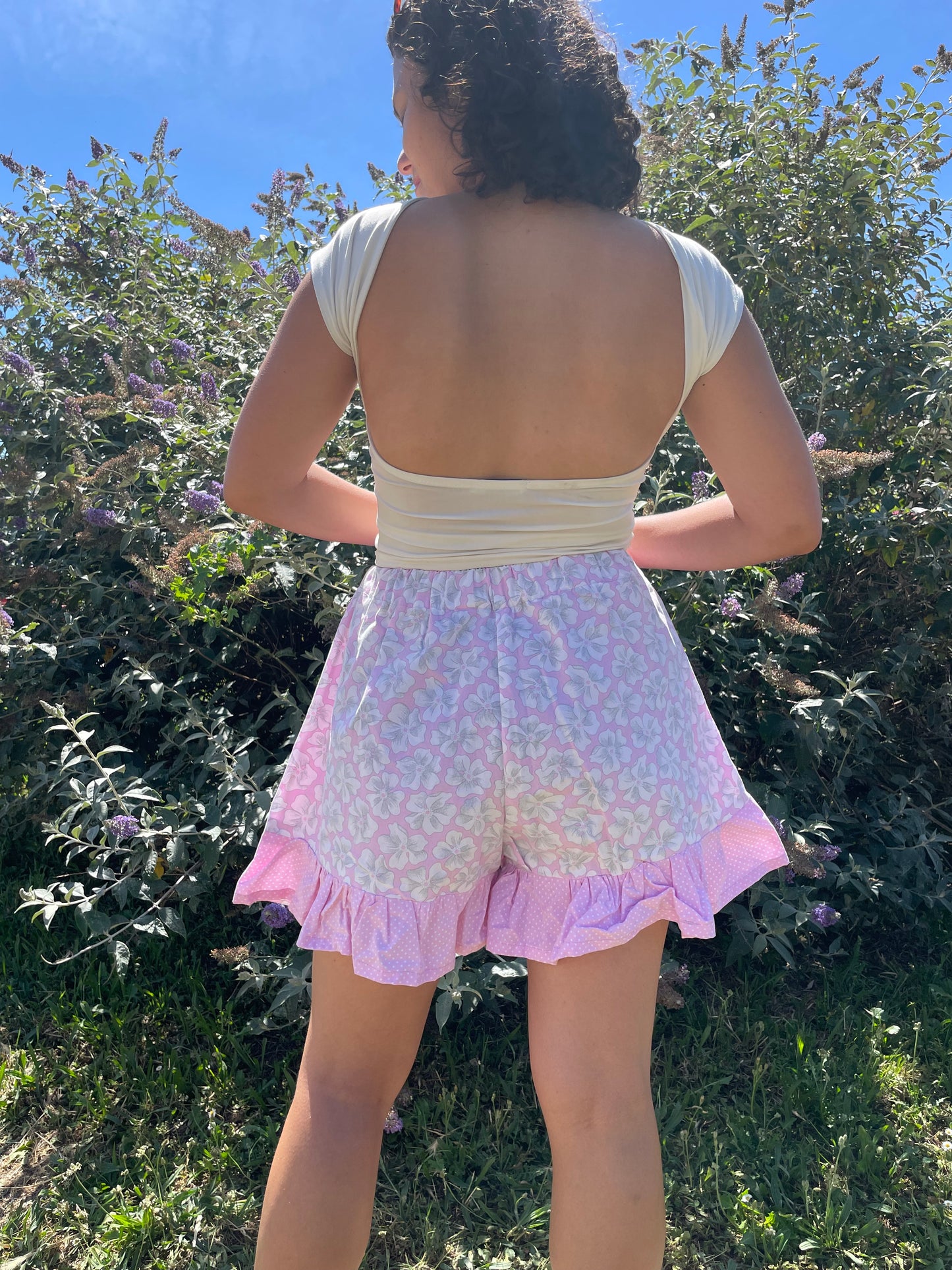 Short à volant réversible