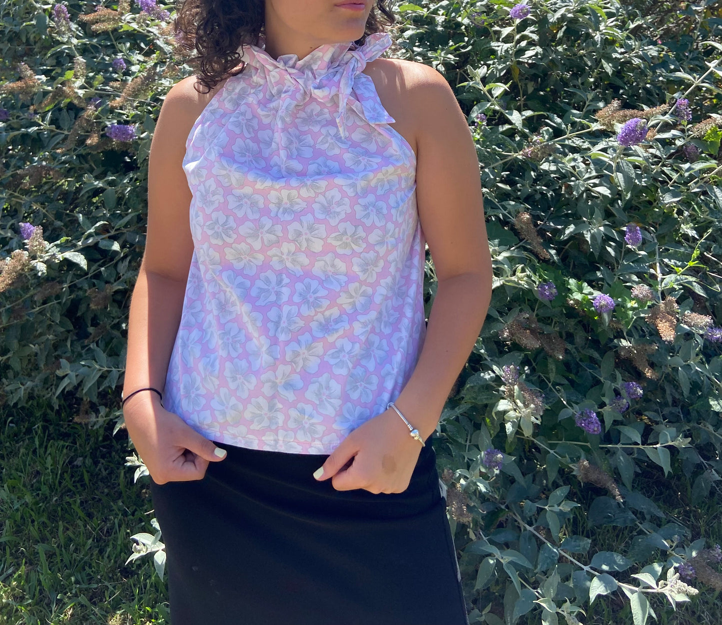Top Gisèle à fleurs