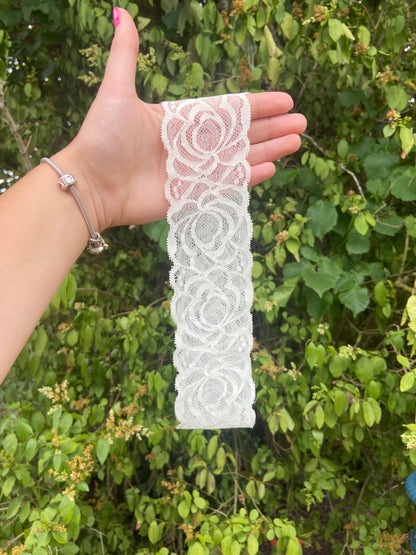 Bandeau en dentelle crème