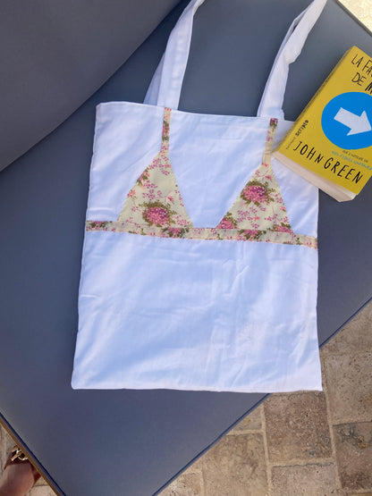 Bikini tote bag fleuri