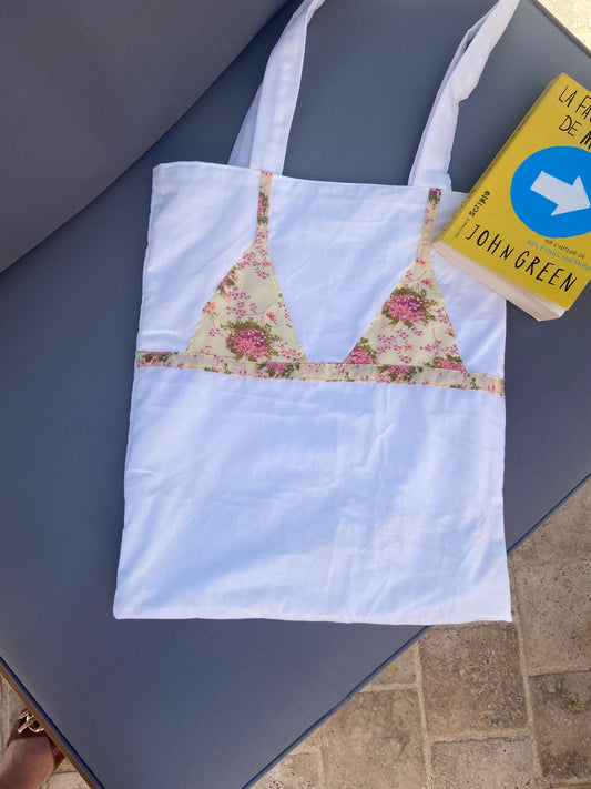 Bikini tote bag fleuri