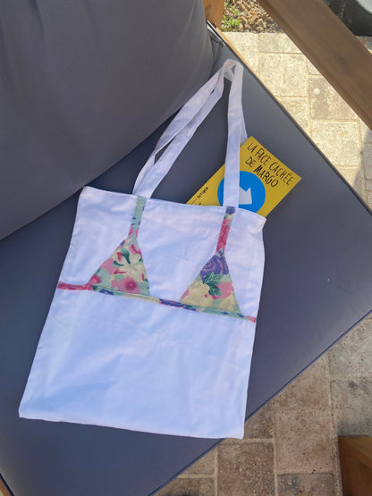 Bikini tote bag fleuri